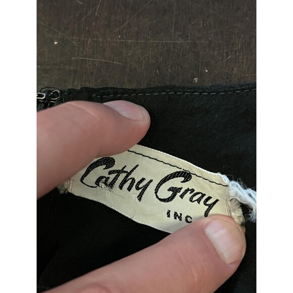 Cathy Gray Inc Dress Womens Medium Black Sleeveless Scoop Neck A-Line Cocktail - Picture 9 of 9